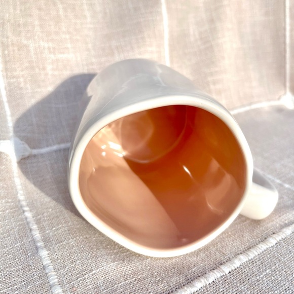 Rae Dunn MORNING MUFFIN Mug, New, Pearly White, Peach - Picture 6 of 6